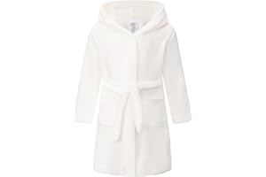Fraprasty Boys Girls Hooded Robe Soft Touch Robe Kids Terry Cloth Cotton Spa Bathrobe Sleepwear 2-14 Years