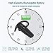 Bluetooth Headset【Upgraded Bluetooth V5.0】, Handsfree Earpiece Wireless Earphone in-Ear Earbud Headphone with Microphone and Mute Key for Business/Office/Driving (240 Hours Standby Time, Black)
