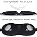Lightweight & Comfortable Sleep Mask 3D Contoured Shape Sleeping Eye Mask with Adjustable Strap for Men Women, Best Sleeping mask for travel, Shift works 2 Pack (Black & Black)