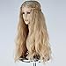 Miss U Hair Long Blonde 70s Hippie Wigs for Women Elf Princess Bride Wig Renaissance Long Wavy Halloween Costume Wig