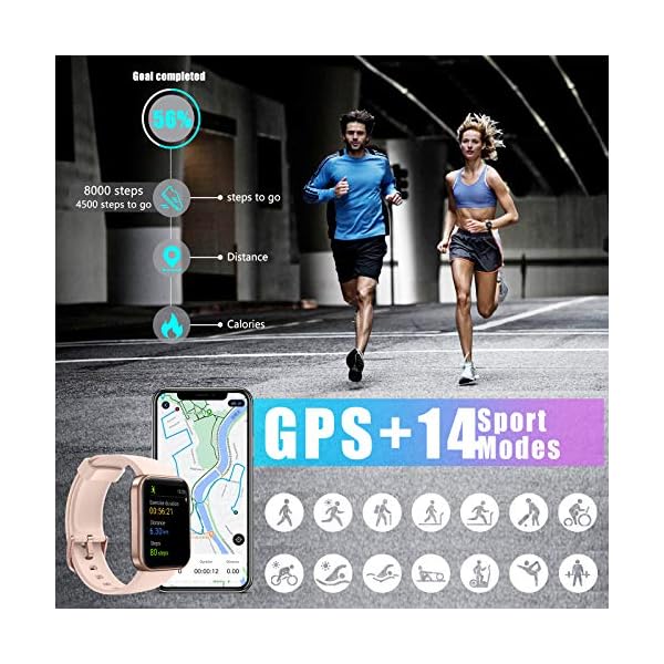 LIFEBEE-Smart-Watch-For-Women-Men-169-Full-Touch-Fitness-Watch-14-Sport-Modes-5ATM-Running-Watch-With-Heart-Rate-Blood-Oxygen-Monitor-Alexa-Built-in-Swim-GPS-Smart-Watches-For-Iphone-Android LIFEBEE Smart Watch For Women Men, 1.69'' Full Touch Fitness Watch, 14 Sport Modes 5ATM Running Watch With Heart Rate…