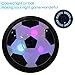 eyscar Hover Soccer Ball, Electric Air Power Soccer Disc, Kids Educational Toys, Boy and Girl Gifts, Toy Football With LED Lights and Foam Bumpers for Indoor Outdoor with Parents Game (Black)