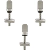 DGZZI Surfboard Fins Thumb Screw and Plate 3PCS M4x19mm No Tool Stainless Steel Fin Screw for Longboard and SUP Surfing Accessories