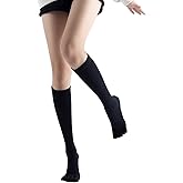 Verdancy Yoga Pilates Toe Socks with Grips for Women Non Slip Compression Cushioned Knee High Over the Calf Socks