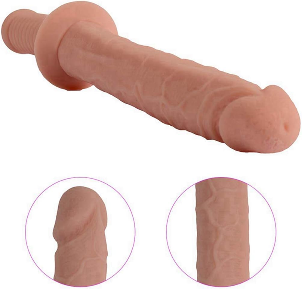 Double Sided Headed Huge Thick Ultra-Soft Jelly for Women Female Men (15 Inch)