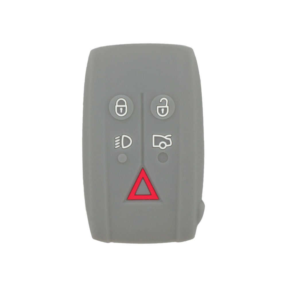 BROVACS Silicone Cover Protector Case Holder Skin Jacket Compatible with JAGUAR 5 Button Smart Remote Key Fob CV4983 Grey