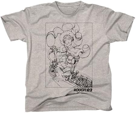 Amazon Exit Tunes イラストレーター獅子猿 Rough 02 独楽けぇ子ｔシャツ ヘザーグレー ｍ アニメ 萌えグッズ 通販