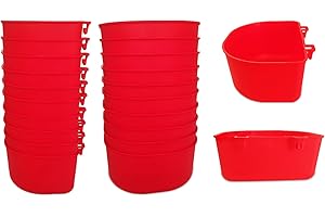 ORIBUKI 20 Pcs 25 fl.oz Durable Pet Feeder Bowls for Bird, Hamster, Rabbit, Chicken, Cat, Puppy Chicken Water Cups Hanging Rabbit Feeders for Cages Bird Dishes