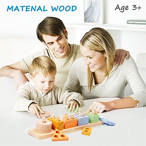 Symdiro Montessori Toys for 18+ Months Old Boys GirlsWooden Sorting