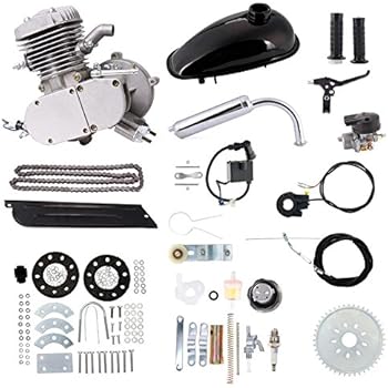 Kinbelle 80cc 2 Stroke Engine Motor Kit Motorized Bicycle Bike Fuel Gas Powered DIY Motorized Bike