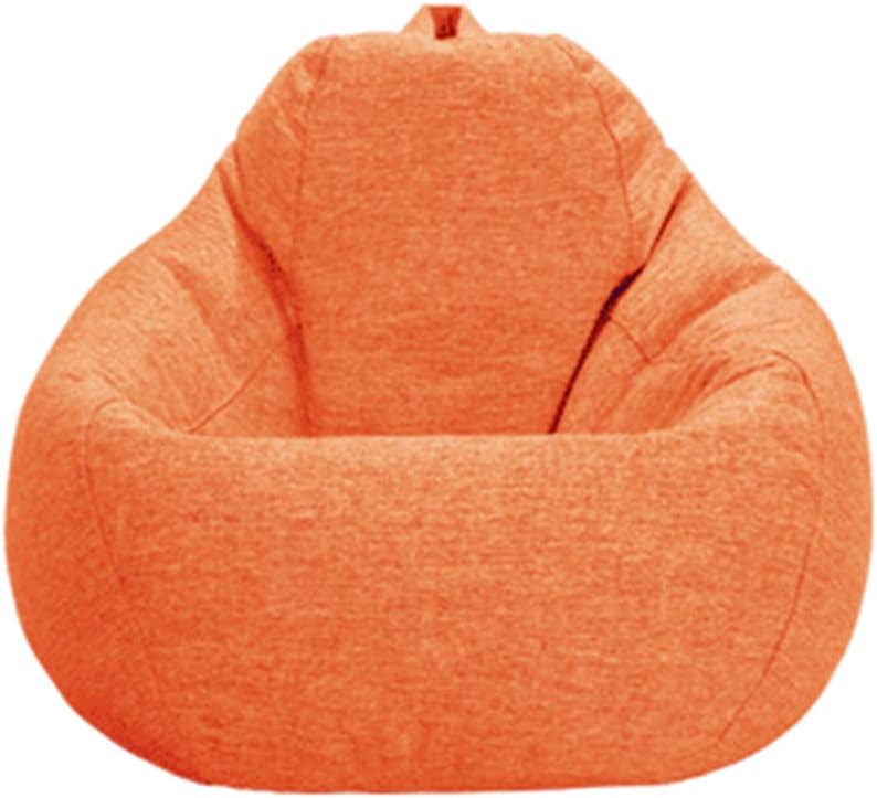 Sisyria Soft Comfort Bean Bag Chair Large Beanbag Chairs with Removable Cover for Kids, Teens Fine Cotton Cloth Sofa Sack Lounger Furniture,Orange