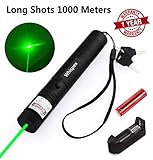 Whispex Tactical Green Hunting Rifle Scope Sight Laser Pen, Demo Remote Pen Pointer Projector Travel Outdoor Flashlight, LED Interactive Baton Funny Laser Toy