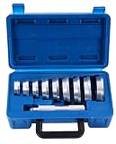 DASBET 10pcs Axle Bushing Bearing Race & Seal Install Driver Master Aluminum Tool Set