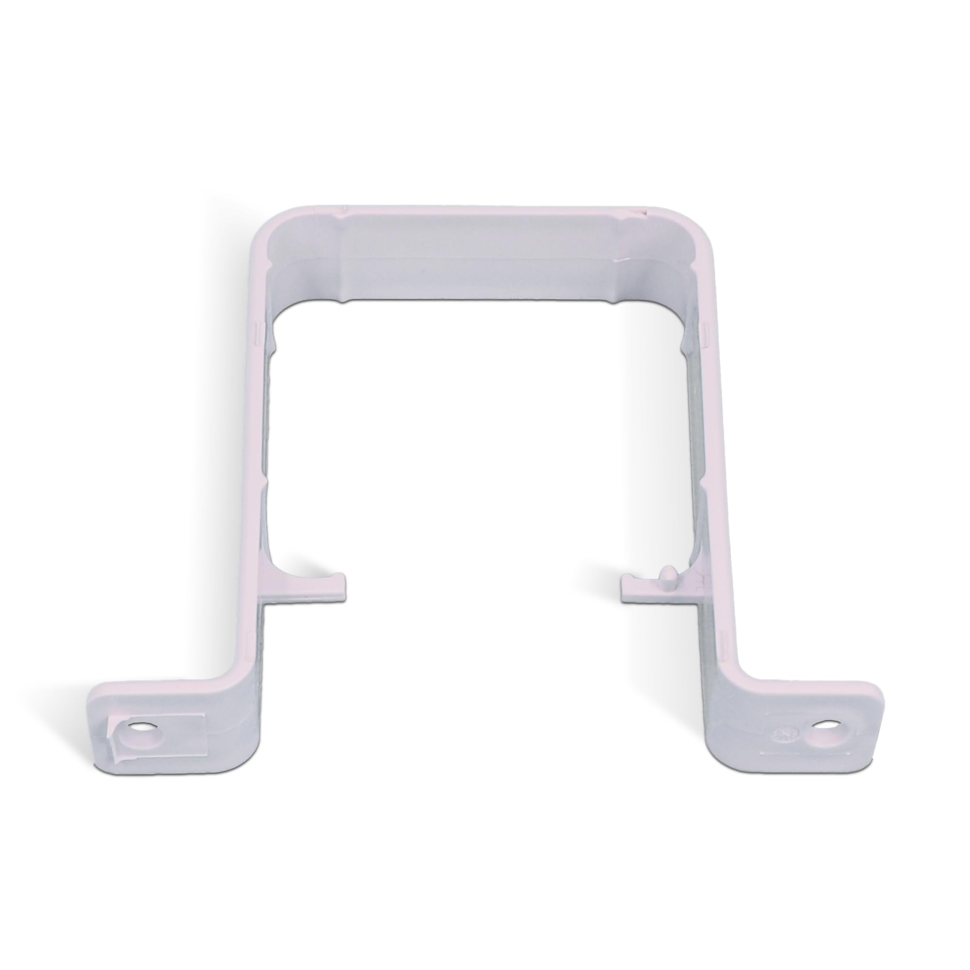 4 Pack White Square Downpipe Brackets, 65mm Downpipe Fitting, Suitable for Gutter, UV Resistant, Easy to Install and Durable Gutter Brackets, Strong Support Round Gutter Clips