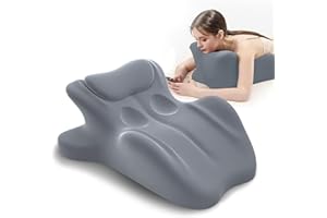 HOMEPAC Ergonomic Memory Foam Wedge Pillow, 27° Angled Support for Neck and Waist, Multi-Position Support Pillow (Grey)