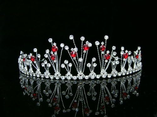 Venus Jewelry Women's Rhinestone Crystal Flexible Branches Bridal Tiara Crown
