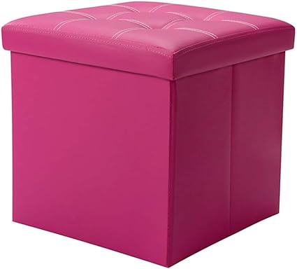 Taburete Plegable De Cuero Sintético Reposapiés Tapizado ...