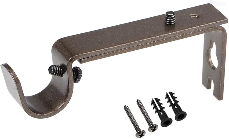 Sourcing Map Vorhangstange Halterung Eisen Einzelnhalter Fur 20mm Gardinenstange 100x40x16mm Braun Amazon De Kuche Haushalt