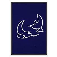 Framed Canvas Wall Art Flowers Pattern Canvas Prints Home Artwork Decoration for Living Room,Bedroom - 16x24 inches