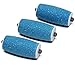 Own Harmony Extra Coarse 3 Refill Rollers Best Fit for Electric Callus Remover CR900 - Foot Care for Healthy Feet - Pedicure File Tools - Replacement 3 Pack Extra Coarse (Blue)