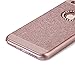IPhone 7 Plus Case, OLVOO Luxury Hybrid PC Hard Shiny Bling Glitter Sparkle with Crystal Rhinestone Cover Case for iPhone 7 Plus-Rose Gold (Rose)