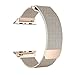 SICCIDEN For Apple Watch Band 42mm, Milanese Mesh Loop Magnetic Closure Clasp Stainless Steel Replacement iWatch Band for Apple Watch Series 3 Series 2 Series 1, Gold
