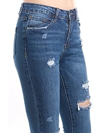Cera jean de dama gastado, ajustado, ajustado, vaqueros ajustados, talla 0 a 13
