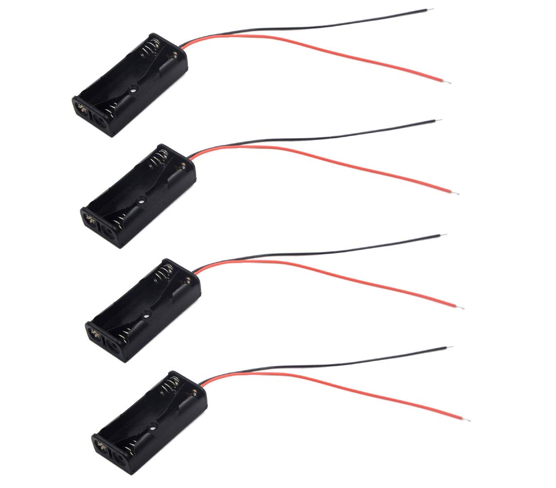 Photo 1 of LampVPath (Pack of 4 AAA Battery Holder, 2 X 1.5V AAA Battery Holder with Leads, AAA Battery Holder with Wires