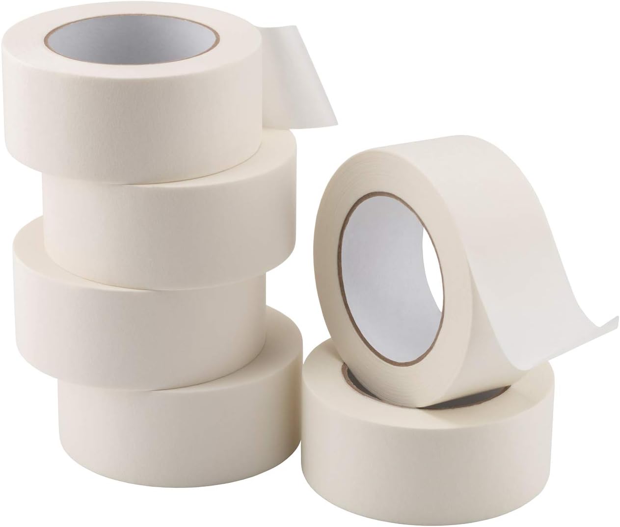 LICHAMP Wide Masking Tape 2 inches, 6Pack White Masking