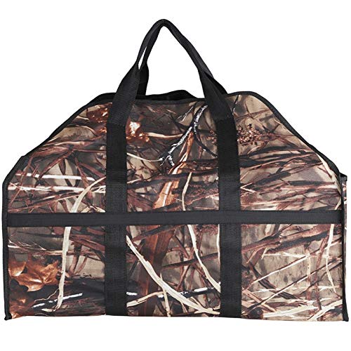 image for Nrpfell Large Capacity Oxford Fabric Firewood Wood Bag Outdoor Camping