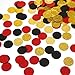 Glitter Confetti Circles Table Decoration and Wedding Party Decoration, 1.2’’ in Diameter (gold glitter, black, red,300pc)