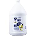 Chris Christensen White on White Whitening Treatment Dog Shampoo, Groom Like a Professional, Brightens White, Safely Removes Yellow & Other Stains, All Coat Types, Made in USA, 1 gal.