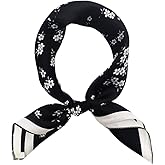 FONYVE 100% Mulberry Silk Scarfs for Women-Lightweight Square Satin Head Scarf-Small Silk Hair Scarf for Sleeping 21"x21"