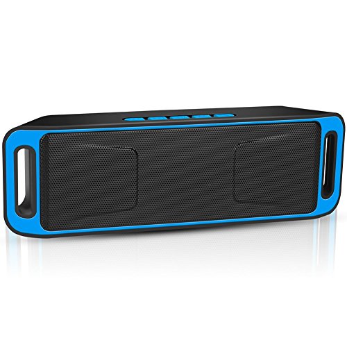 Ahutoru-Wireless-Bluetooth-40-Speaker-Portable-Stereo-Mini-Sound-Box-for-Mobile-and-Car-with-HD-Audio-and-Enhanced-BassBuilt-In-Dual-Driver-SpeakerphoneHandfree-Calling-Blue
