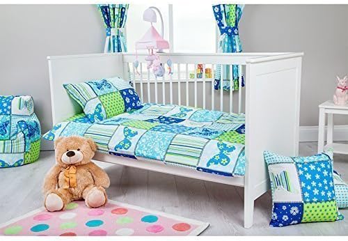 Ready Steady Bed Butterfly Design Children's Cot Size Duvet Cover Set 100cm x 120cm with Pillowcase