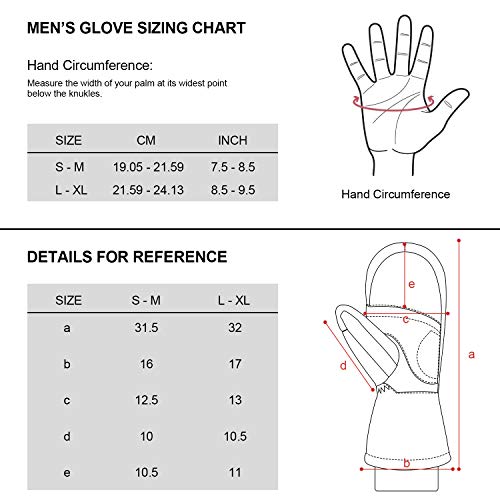 Andake Ski Mittens Gloves Women 90% Down Mittens Cold Weather Waterproof Winter Snow Gloves for Skiing Snowboarding Black L/XL - Thumbnail 5