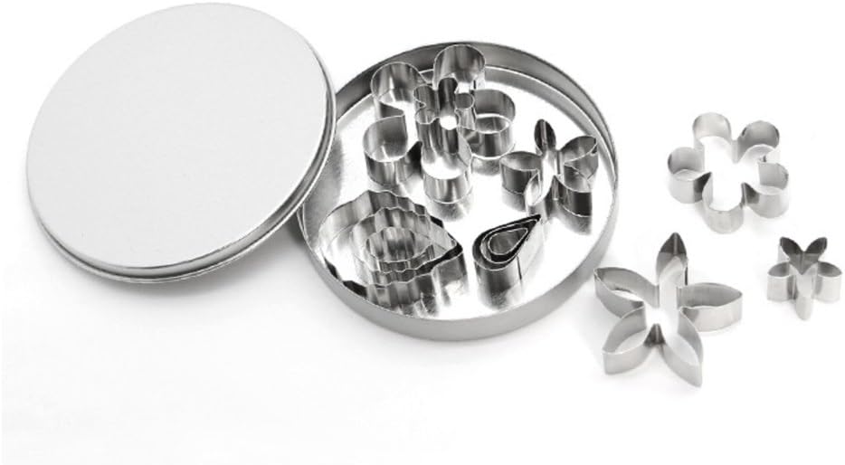 Gabriera 26 Letter Shape Cake Cookie Biscuit Cutter Set Stainless Steel Pastry Fondant Cookies Donuts Dough Cutter Plain Edge Muffins Mousse Cake Mould with Metal Storage Bin Graduated Size
