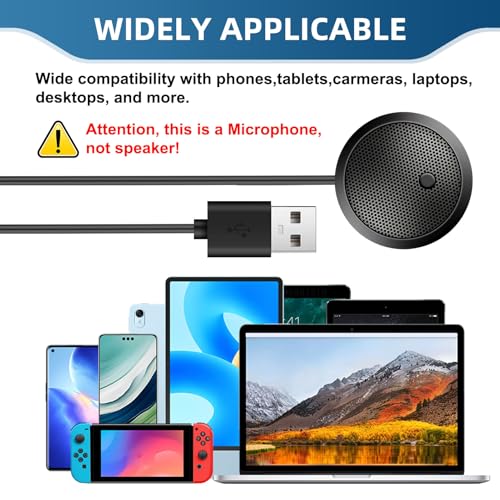ZestEcho Micrófono USB para PC, Micrófono de Condensador Omnidireccional 360° con Botón de Silencio, Micrófono para Ordenador de Sobremesa para Reuniones, Clases Online, Gaming, Streaming Plug & Play