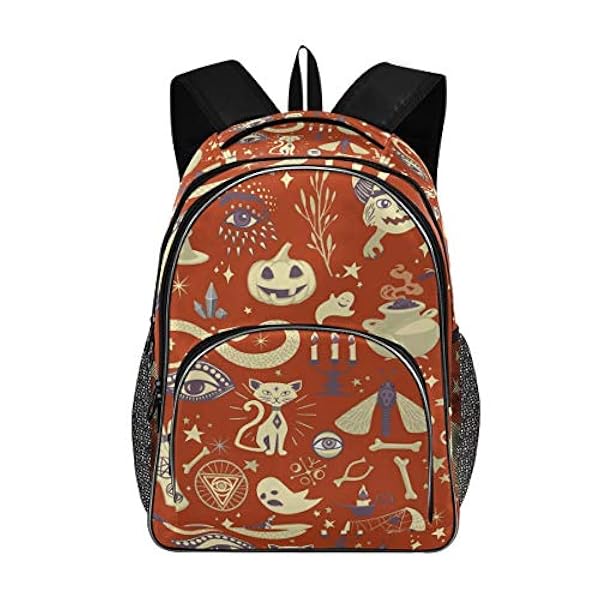 N / A N / A Mochilas portátil para Hombres Mujeres - Happy Halloween  espíritu Calabazas Gran Parte el Trabajo Wackpack Fit Ordenador de 17  Pulgadas Bookbag Escuela de Negocios de la natación del reco.