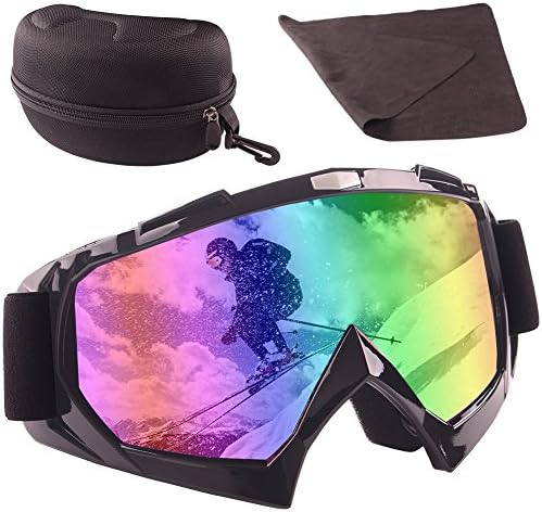 Ski Goggles Snowboard Googles Double Layer Spherical Lenses Anti-fog UV400 Protection with Premium Protective Case and Microfiber Cloth