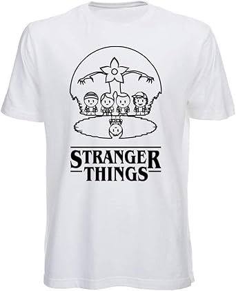 T Shirt Stranger Things, Eleven, Dustin, Demogorgon, Serie de TV: Amazon.es: Ropa y accesorios