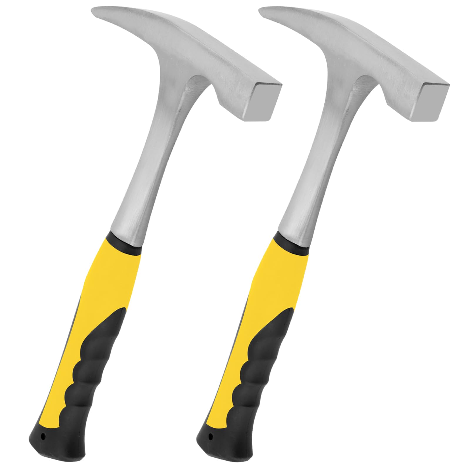ZOENHOU 2 PCS 24oz Geological Hammer, Pointed Tip Brick Hammer, Polishing Fossil Hammer for Geological Investigation and Mineral Research