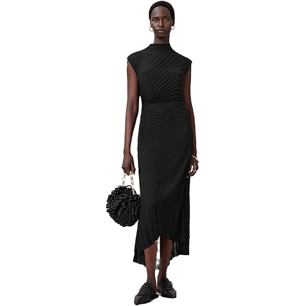 knee length dresses for ladies Long linen dress NINA