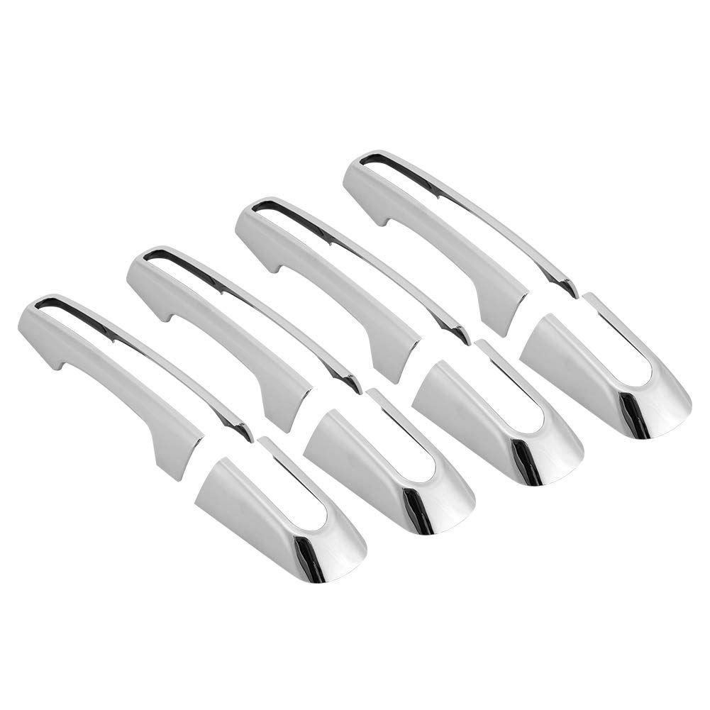 KIMISS 8 unids/set Chrome Plate Car Exterior Door Handle Frame Cover