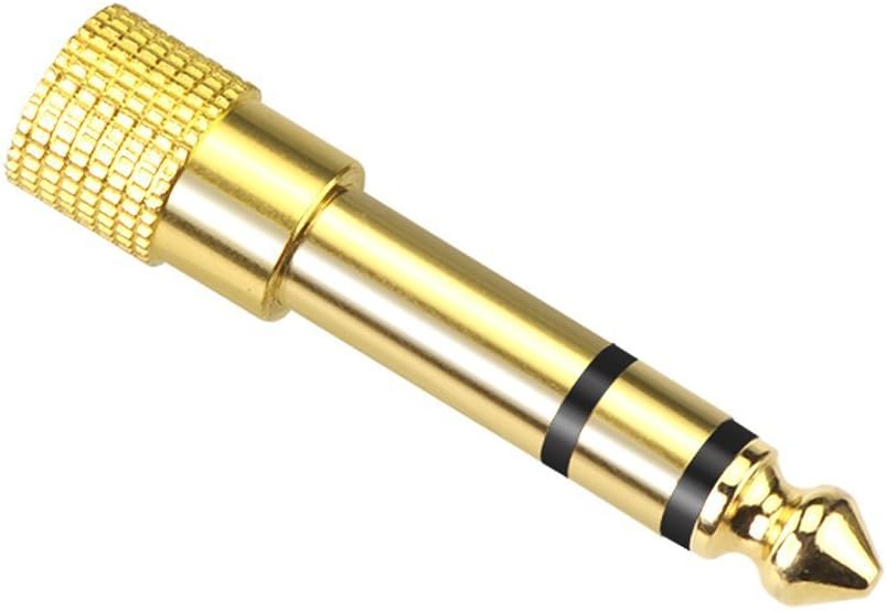 VCE 2-Pack 6.35mm 1/4 inch to 3.5mm 1/8 inch Male to Female Stereo Jack Adapter: Electronics