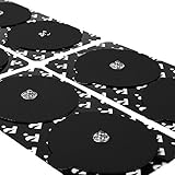 POWERDOT EMS Stimulator Replacement Pads - Black - Self Adhesive Electrode Pads - 4 Round Pads & 2 Rectangle Pads - Phone Controlled EMS for Targeted Muscle Training - Build Strength and Endurance