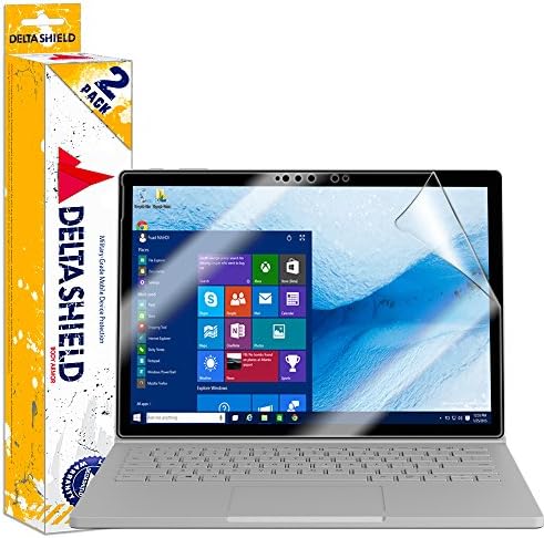 Microsoft Surface Book 2 Screen Protector (15")[2-Pack], DeltaShield BodyArmor Full Coverage Screen Protector for Microsoft Surface Book 2 Military-Grade Clear HD Anti-Bubble Film