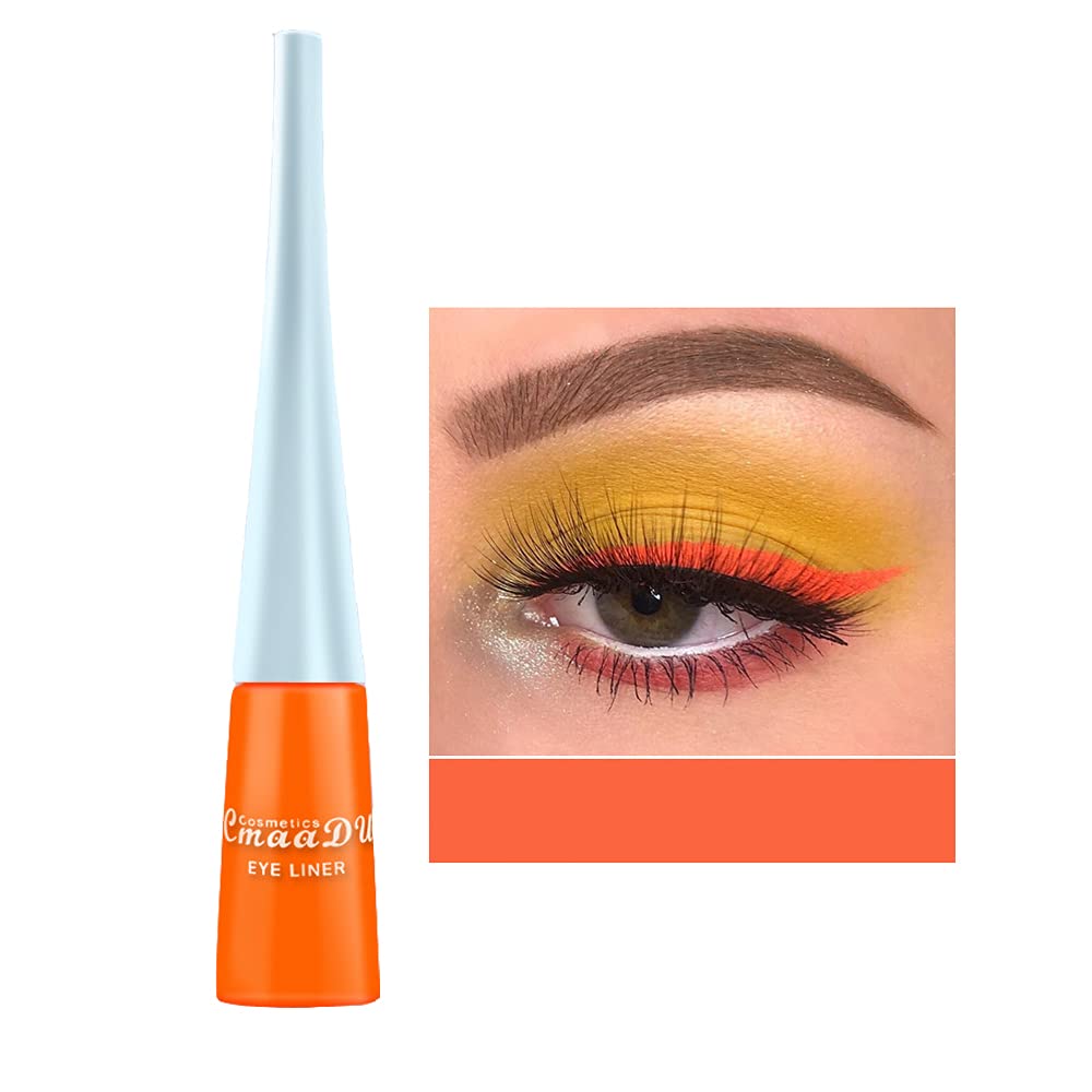 OCHILIMA Matte Liquid Eyeliner - Long Lasting Waterproof Gel Eyeliner Pen With High Pigment for Women and Girls (07# Orange)