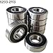 M-Jump 10 PCS 6203-2RS Sealed Bearings 17x40x12mm Ball Bearing - Double Seal and Pre-Lubricated, Deep Groove Ball Bearings - Bearing Steel