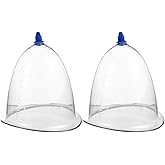 EXCEART 2Pcs Vacuum Cupping Device Set - Suction Cups for Cupping Therapy Back and Neck Massage Extra Large Cupping for Muscle Relief